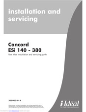 IDEAL Concord ESi 180 Installation And Servicing Manual