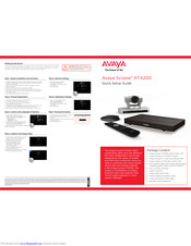 Avaya Scopia XT4200 Quick Setup Manual
