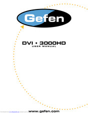 Gefen DVI-3000HDS User Manual