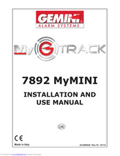 Gemini 7892 MyMINI Installation And Use Manual