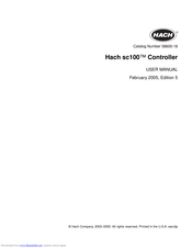 Hach sc100 User Manual