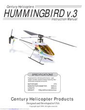 Century Helicopter Products Hummingbird V.3 Instruction Manual