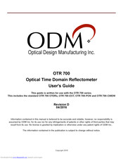 ODM OTR 700-CWDM User Manual