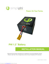 SimpliPhi PHI 1.3 Installation Manual