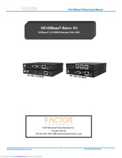 Factor HD100BaseT-Balun RX User Manual