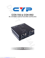 CYP COH-RX2 Operation Manuals
