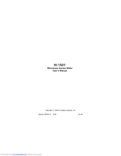 ETS Lindgren HI-1501 User Manual