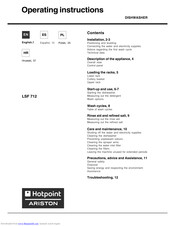Hotpoint Ariston LSF 712 Operating Instructions Manual