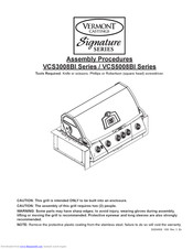 Vermont Castings VCS5008BI Series Assembly Procedures