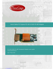 Serial Cables PCI-AD-X16HE-PS-MD User Manual