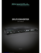 DirectOut Technologies split.converter User Manual