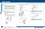 Crestron V-Panel TSD-2020 Quick Start Manual