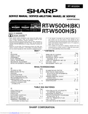 Sharp RT-W500H Service Manual