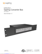Sapling SCB-100-000-1 Installation Manual