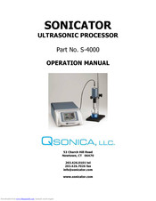 Qsonica SONICATOR S-4000 Operation Manual