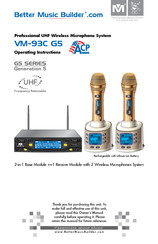 Better Music Builder VM-93C G5 Operating Manual