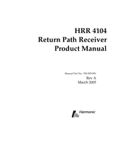 Harmonic HRR 4104 Product Manual