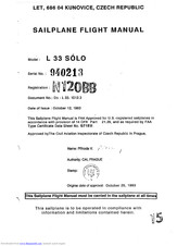 Aircraft Industries N120BB Flight Manual