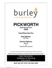 Burley PICKWORTH 2306 User Instructions. Installation & Servicing Instructions