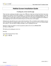 Talius Habitat Screen Installation Manual