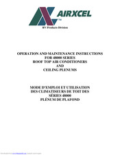 Airxcel 48000 Series Operation And Maintenance Instruction Manual