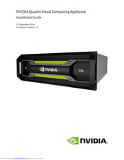 Nvidia Quadro VCA Manager Installation Manual