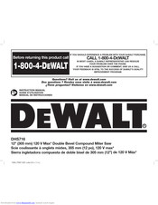 DeWalt DHS716 Instruction Manual