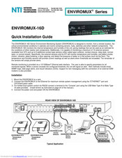 NTI ENVIROMUX-16D Quick Installation Manual