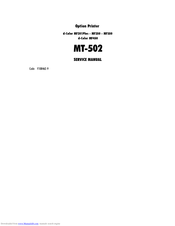 Olivetti MT-502 Service Manual