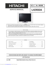 Hitachi L42X02A Service Manual