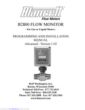 Blancett B2800 Programming And Installation Manual