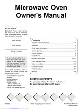 Amana ACM0860AB Owner's Manual