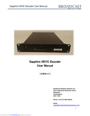 Broadcast Sapphire HEVC User Manual