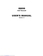 IBASE Technology IB899 User Manual