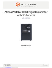 Atlona AT-HD800 User Manual