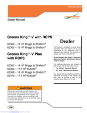 Jacobsen Greens King IV 62305 Operation Manual