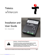 Teletics Wintercom Installation And User Manual