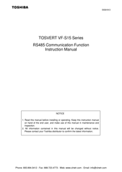 Toshiba Tosvert VF-S15 Series Instruction Manual