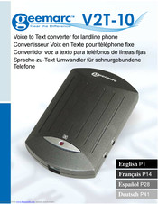 Geemarc V2T-10 Manual