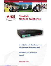 Artel FiberLink 4320 Series Installation And Operation Manual