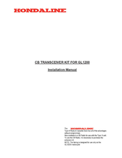 Hondaline CB TRANSCEIVER KIT Installation Manual