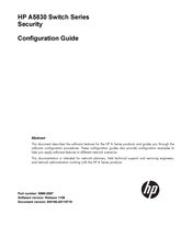 HP A5830 Series Configuration Manual