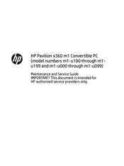HP Pavilion x360 m1-u1099 Maintenance And Service Manual