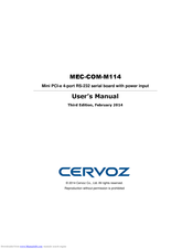 Cervoz MEC-COM-M114 User Manual