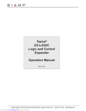Biamp Tesira EX-LOGIC Operation Manual