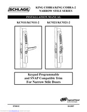 Schlage KC9321-2 Installation Manual