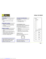 Siqura XSNet C6108SW Quick Start Manual