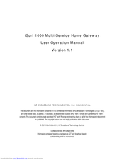 KZTECH iSurf 1000 User's Operation Manual