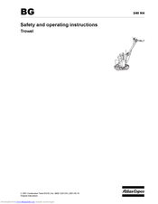 Atlas Copco BG 240 H4 Safety And Operating Instructions Manual