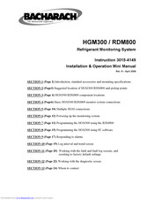 Bacharach RDM800 Installation & Operation Manual